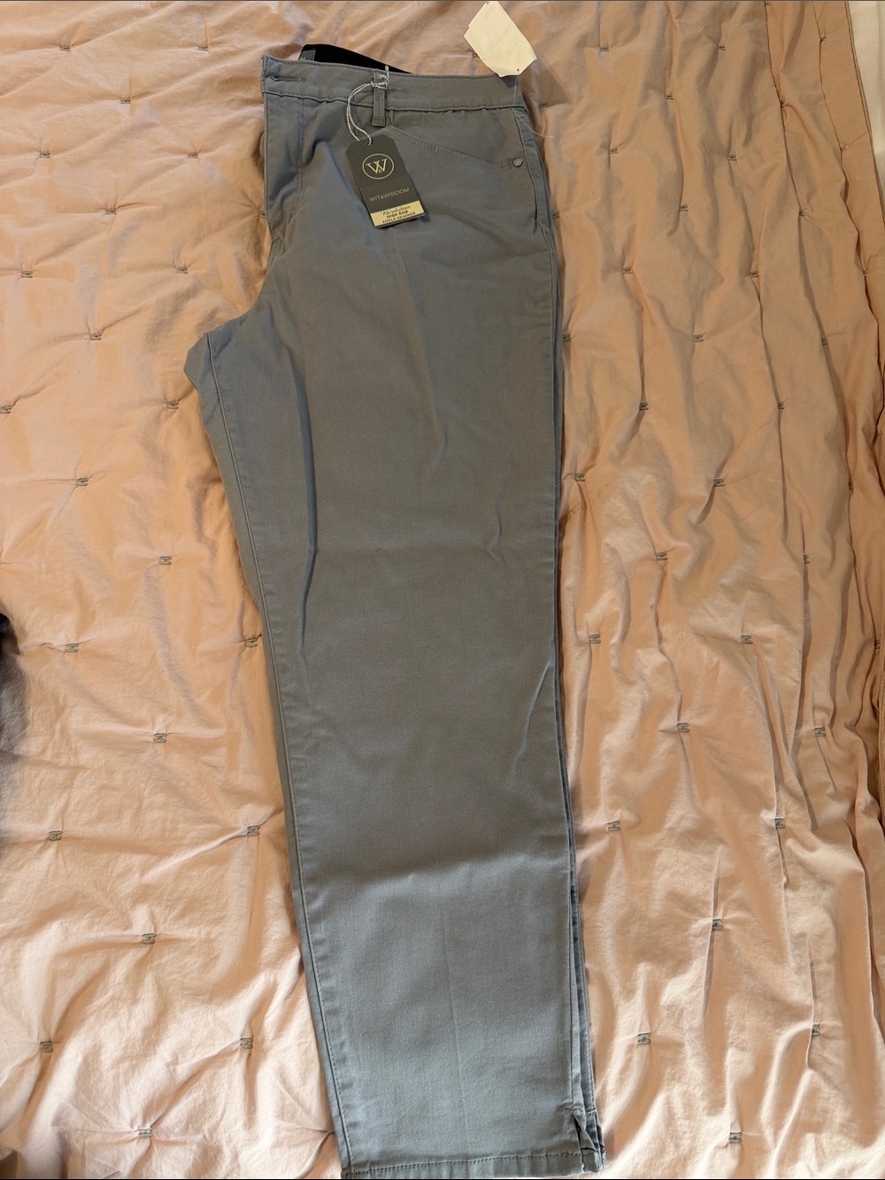 Wit & Wisdom Slim Straight Pants in Slate Gray